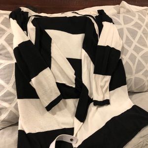 Black and cream women’s sweater